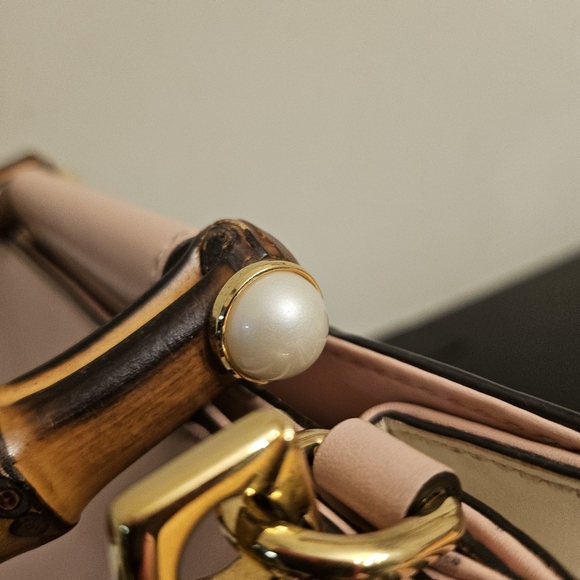 ✨ Gucci Diana Mini Bamboo Handle Bag – Blush Pink/Ivory - Picture 14 of 16
